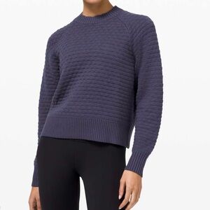 Womens Lululemon Texture Play Crew Sweater
Cadet Blue